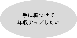 手に職つけて
                        年収アップしたい